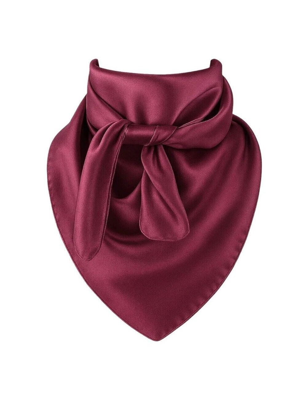 Plum Purple Wild Rag Large Scarf 23x23" Satin Western Accessory Cowgirl or Cowbo